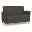 Lesro Ravenna Reception Loveseat in Gray