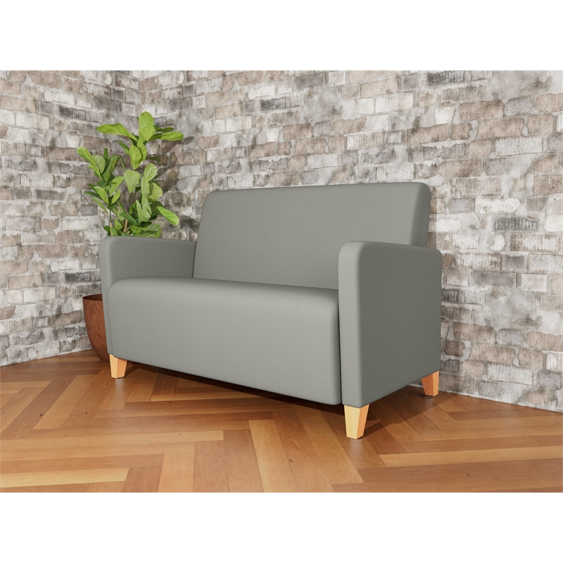Lesro Ravenna Reception Loveseat in Gray