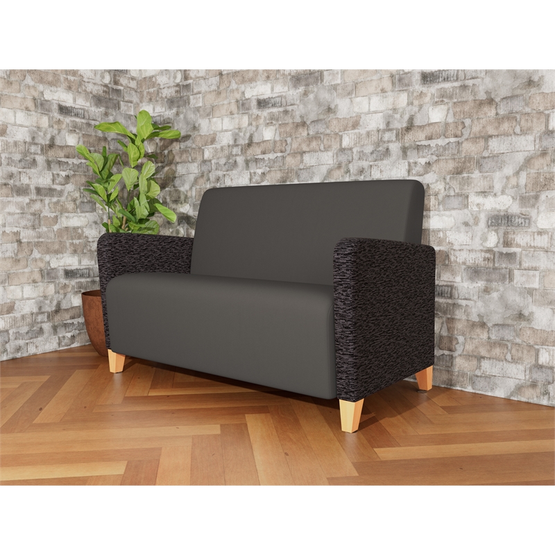 Lesro Ravenna Reception Loveseat in Gray