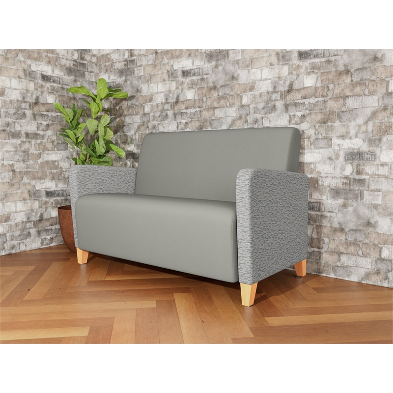 Lesro Ravenna Reception Loveseat in Gray
