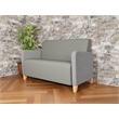 Lesro Ravenna Reception Loveseat in Gray