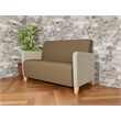 Lesro Ravenna Reception Loveseat in Brown