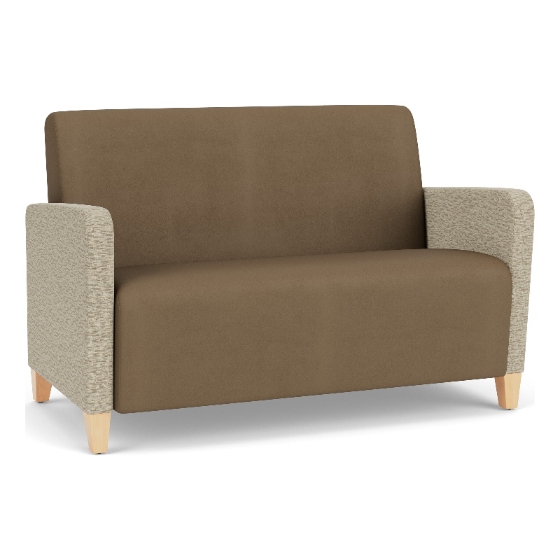 Lesro Ravenna Reception Loveseat in Brown