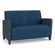 Lesro Ravenna Reception Loveseat in Blue
