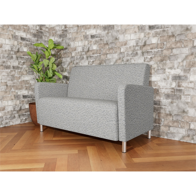 Lesro Ravenna Reception Loveseat in Gray