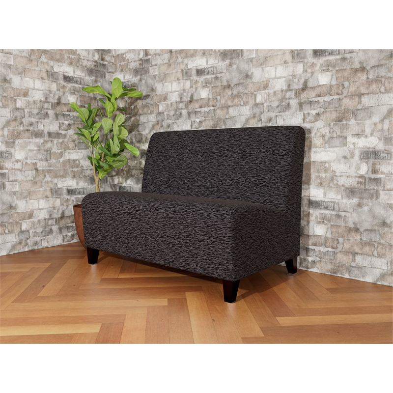 Lesro Ravenna Reception Armless Loveseat in Black
