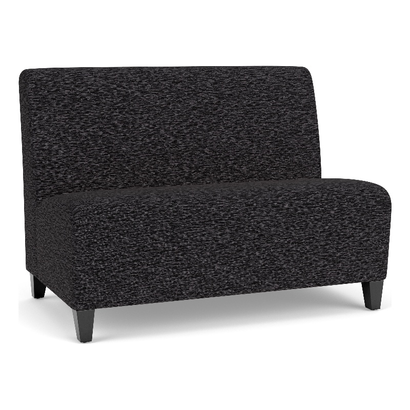 Lesro Ravenna Reception Armless Loveseat in Black