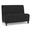 Lesro Ravenna Reception Armless Loveseat in Black