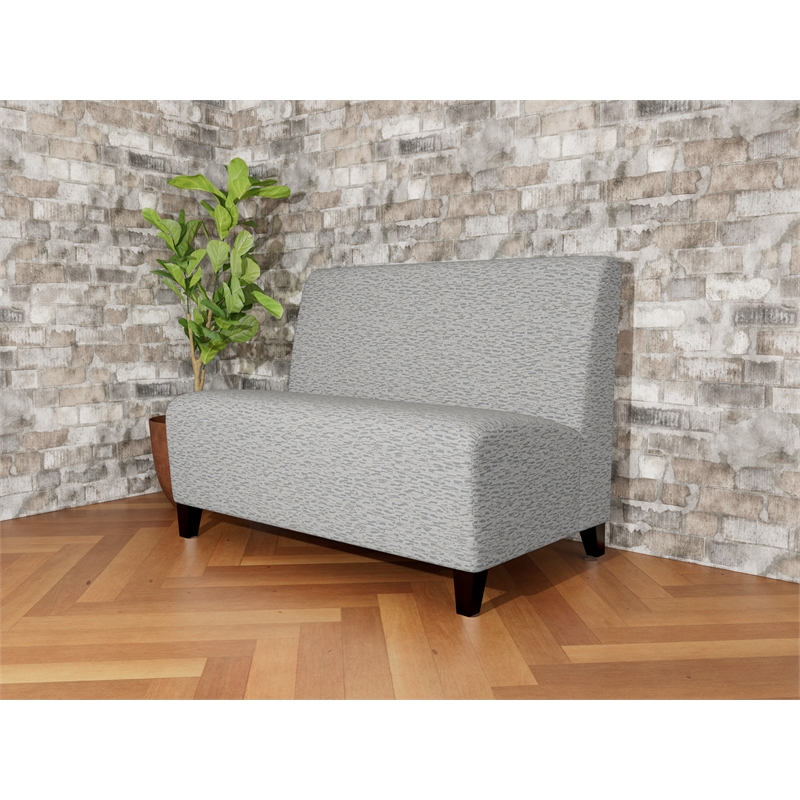 Lesro Ravenna Reception Armless Loveseat in Gray