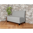 Lesro Ravenna Reception Armless Loveseat in Gray