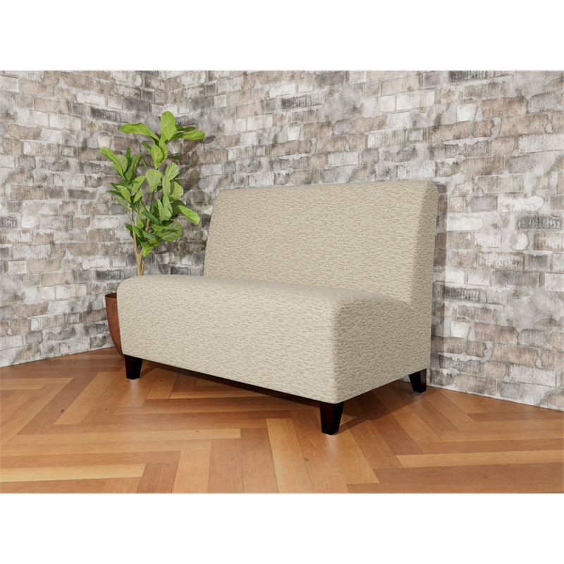 Lesro Ravenna Reception Armless Loveseat in Beige