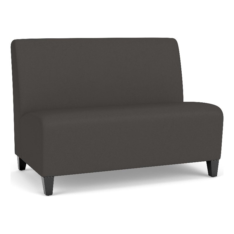 Lesro Ravenna Reception Armless Loveseat in Gray
