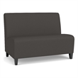 Lesro Ravenna Reception Armless Loveseat in Gray
