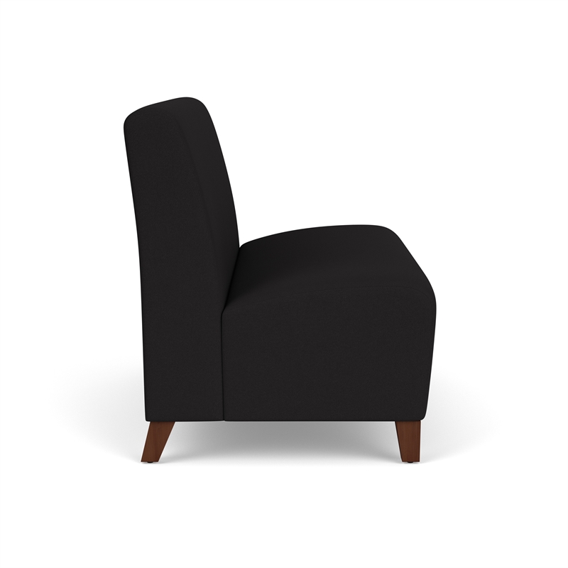 Lesro Ravenna Reception Armless Loveseat in Black