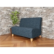 Lesro Ravenna Reception Armless Loveseat in Blue