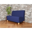 Lesro Ravenna Reception Armless Loveseat in Blue