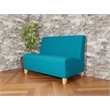 Lesro Ravenna Reception Armless Loveseat in Teal