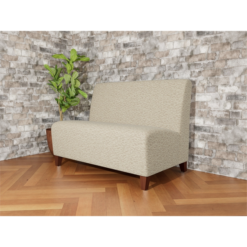 Lesro Ravenna Reception Armless Loveseat in Beige