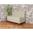 Lesro Ravenna Reception Armless Loveseat in Beige