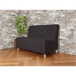 Lesro Ravenna Reception Armless Loveseat in Black