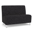 Lesro Ravenna Reception Armless Loveseat in Black