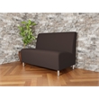 Lesro Ravenna Reception Armless Loveseat in Brown
