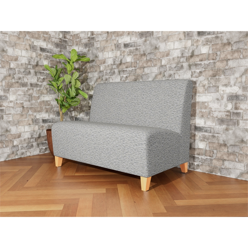 Lesro Ravenna Reception Armless Loveseat in Gray