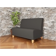 Lesro Ravenna Reception Armless Loveseat in Gray