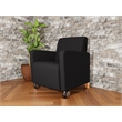 Lesro Ravenna Lounge Reception Guest Chair in Black