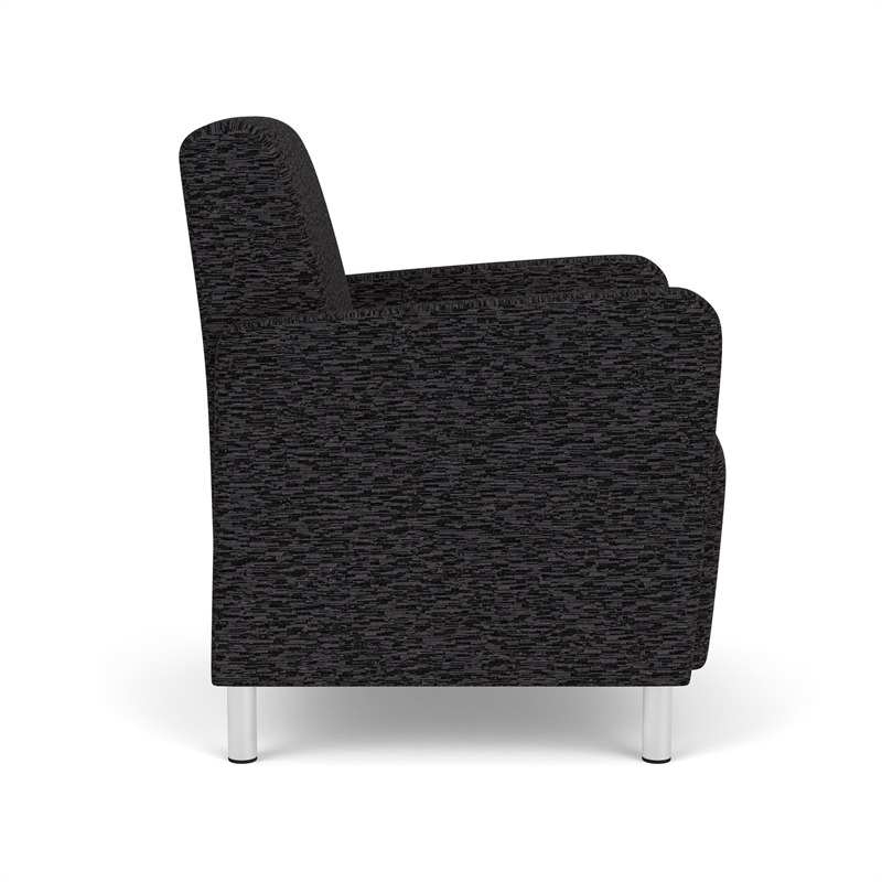 Lesro Ravenna Lounge Reception Guest Chair in Black