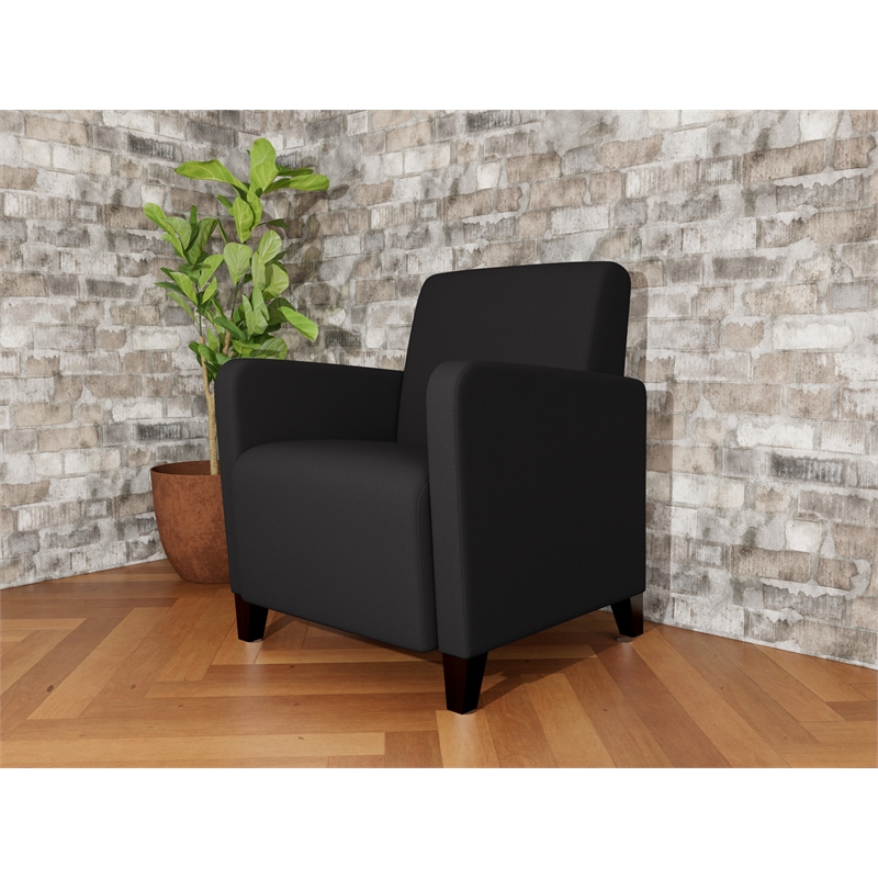 Lesro Ravenna Lounge Reception Guest Chair in Black