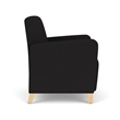 Lesro Ravenna Lounge Reception Guest Chair in Black