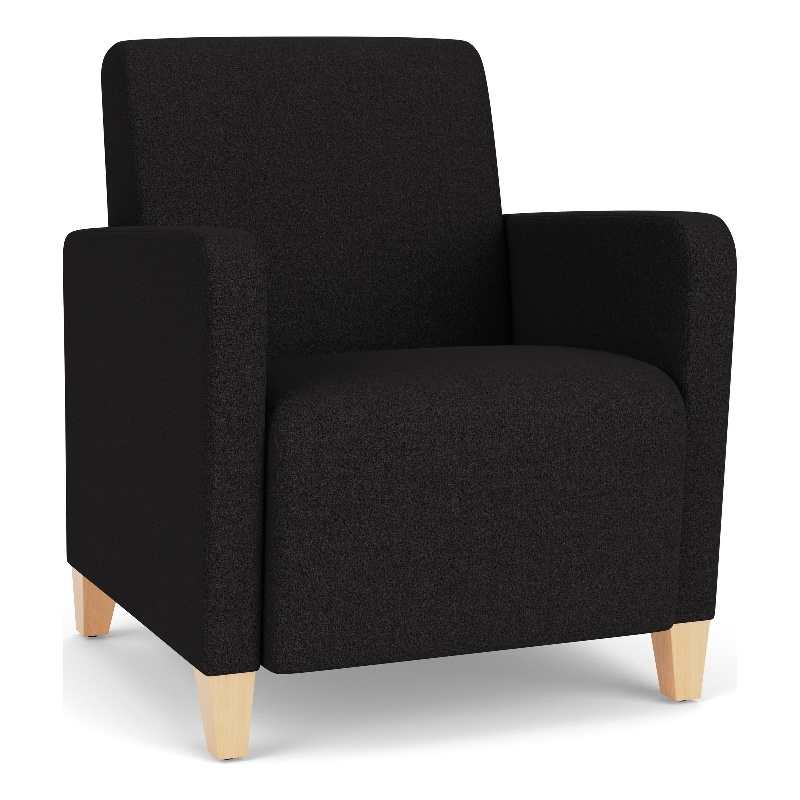 Lesro Ravenna Lounge Reception Guest Chair in Black