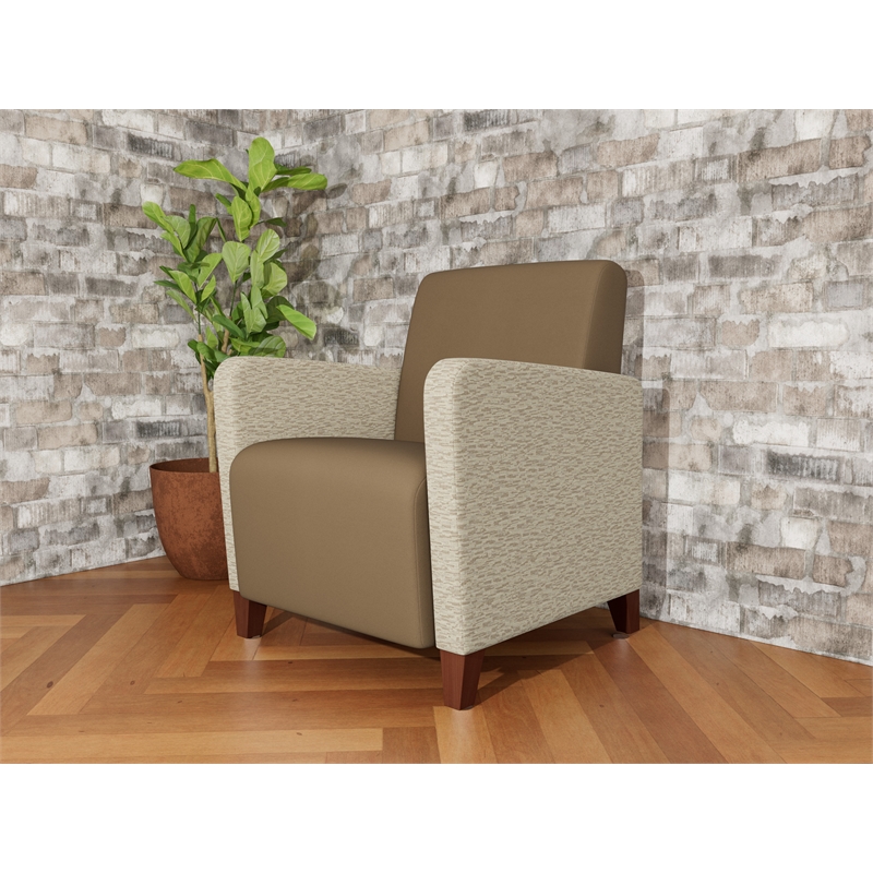 Lesro Ravenna Lounge Reception Guest Chair in Brown