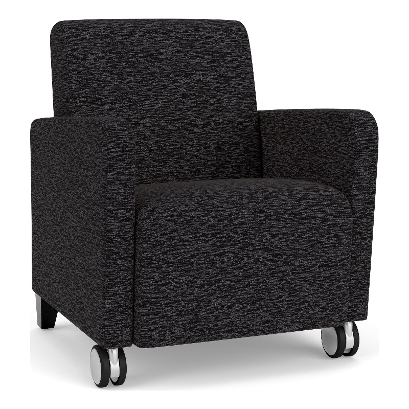 Lesro Ravenna Lounge Reception Guest Chair in Black