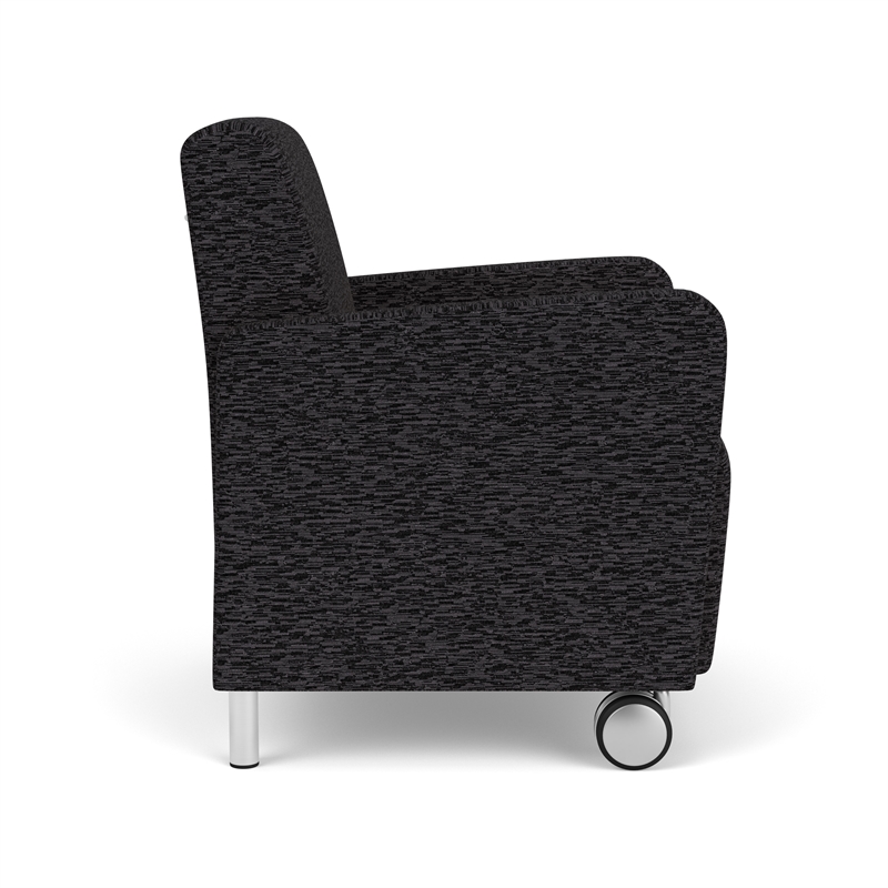 Lesro Ravenna Lounge Reception Guest Chair in Black