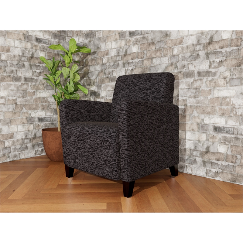 Lesro Ravenna Lounge Reception Guest Chair in Black