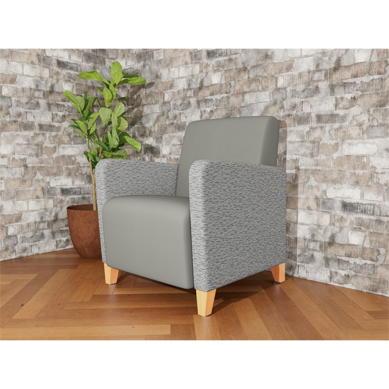 Lesro Ravenna Lounge Reception Guest Chair in Gray