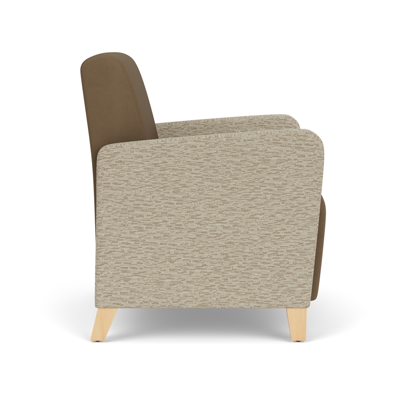Lesro Ravenna Lounge Reception Guest Chair in Brown
