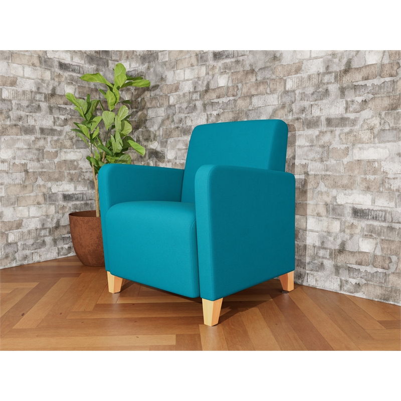 Lesro Ravenna Lounge Reception Guest Chair in Teal