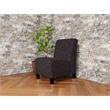 Lesro Ravenna Lounge Reception Armless Guest Chair in Black