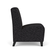 Lesro Ravenna Lounge Reception Armless Guest Chair in Black