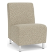 Lesro Ravenna Lounge Reception Armless Guest Chair in Brown