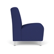 Lesro Ravenna Lounge Reception Armless Guest Chair in Black