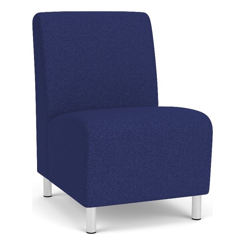 Lesro Ravenna Lounge Reception Armless Guest Chair in Black