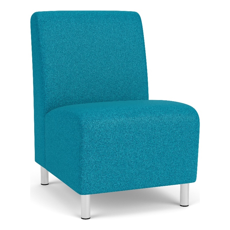 Lesro Ravenna Lounge Reception Armless Guest Chair in Gray