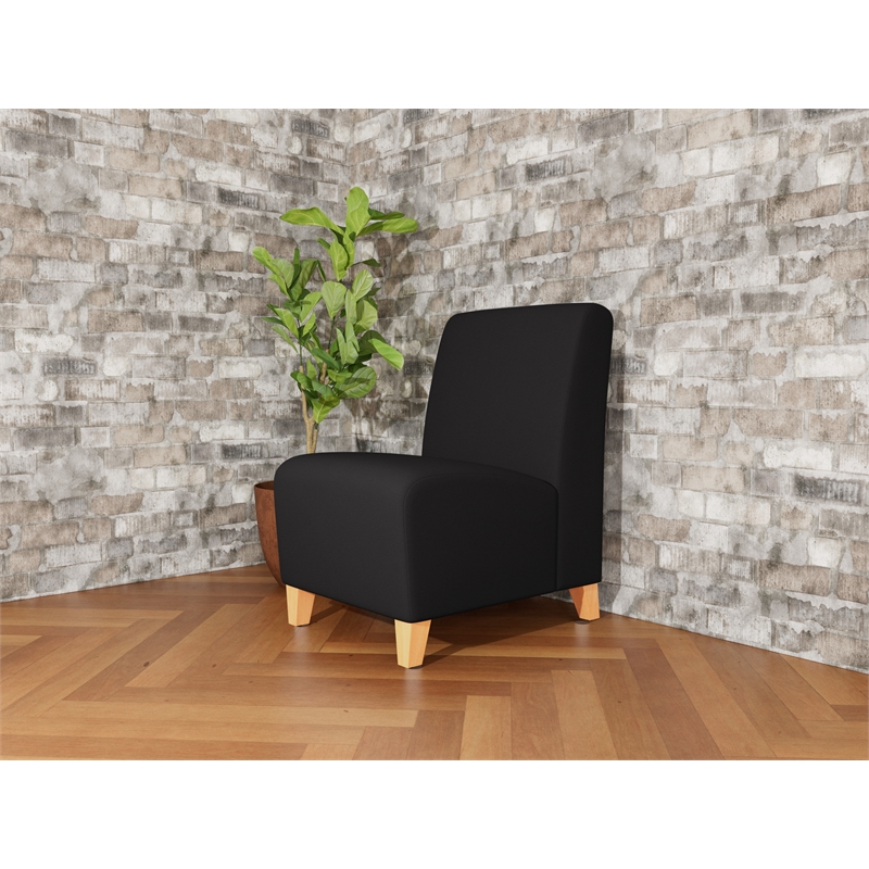 Lesro Ravenna Lounge Reception Armless Guest Chair in Blue