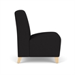 Lesro Ravenna Lounge Reception Armless Guest Chair in Blue