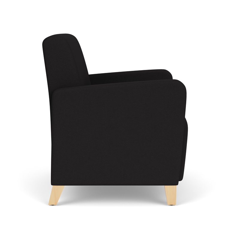 Lesro Ravenna Lounge Reception Wide Guest Chair in Black