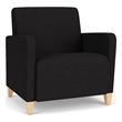 Lesro Ravenna Lounge Reception Wide Guest Chair in Black